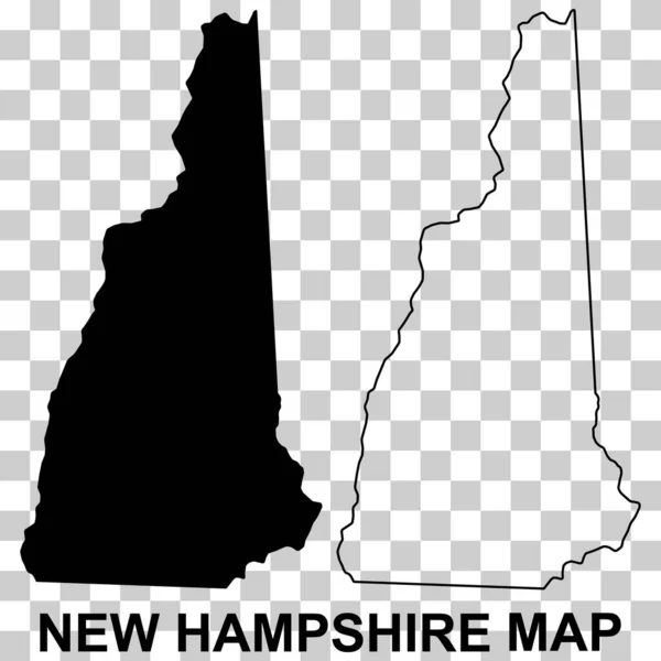 Набор Карт Нью Гэмпшира Соединенные Штаты Америки Концептуальная Векторная Иллюстрация — стоковый вектор