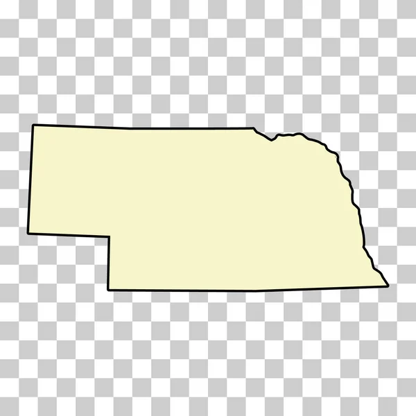 Nebraska Map Shape United States America Flat Concept Icon Symbol — Vetor de Stock