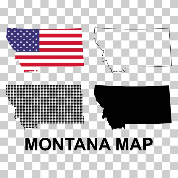 Montana Térkép Amerikai Egyesült Államok Lapos Koncepció Ikon Szimbólum Vektor — Stock Vector