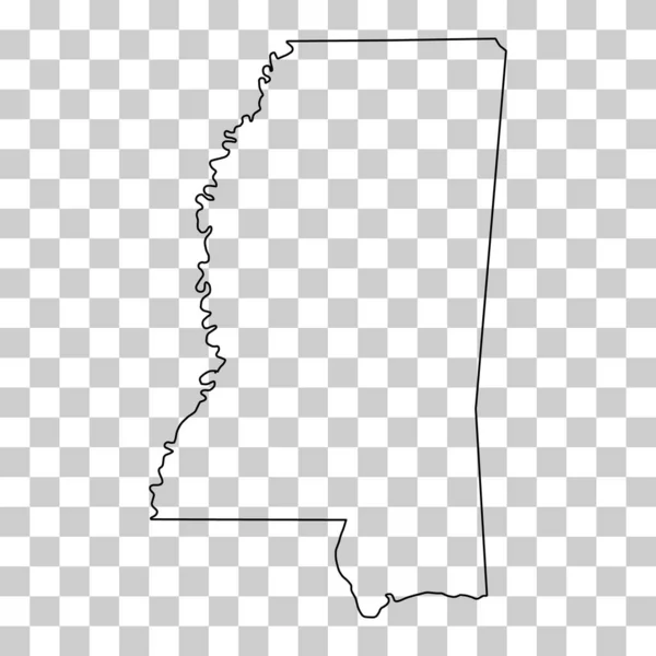 Mississippi Térkép Alakú Amerikai Egyesült Államok Lapos Koncepció Ikon Szimbólum — Stock Vector