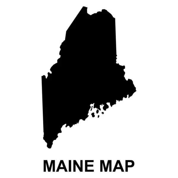 Maine Map Shape United States America Flat Concept Icon Symbol — Stock Vector