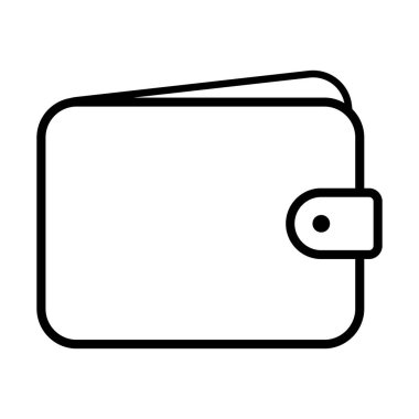 Cüzdan simgesi, düz sembol finansmanı, ekonomi mevduatı nakit vektör illüstrasyon işareti .