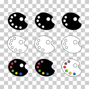 Düz sanat aracı paleti kümesi renk, sanatçı web tasarımı grafik çizimi illüstrasyonuName .