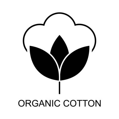 Cotton organic icon, clothing symbol natural symbol, web graphic vector illustration .