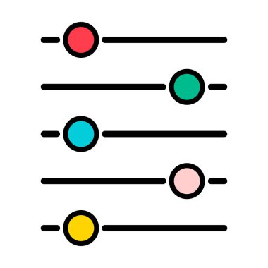 Ses karıştırıcı kontrol simgesi, filtre ses sembolü düğmesi, işaret işareti illüstrasyonunu değiştir .