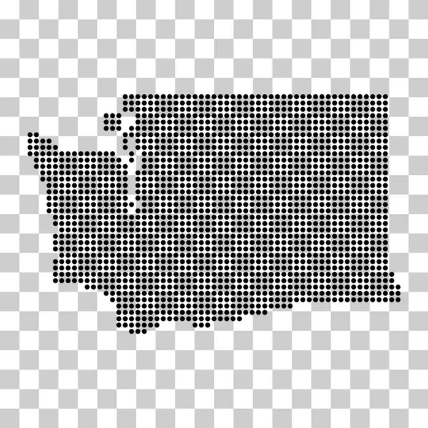 华盛顿的地图形状 美国的统一国家 平面概念图标符号矢量插图 — 图库矢量图片