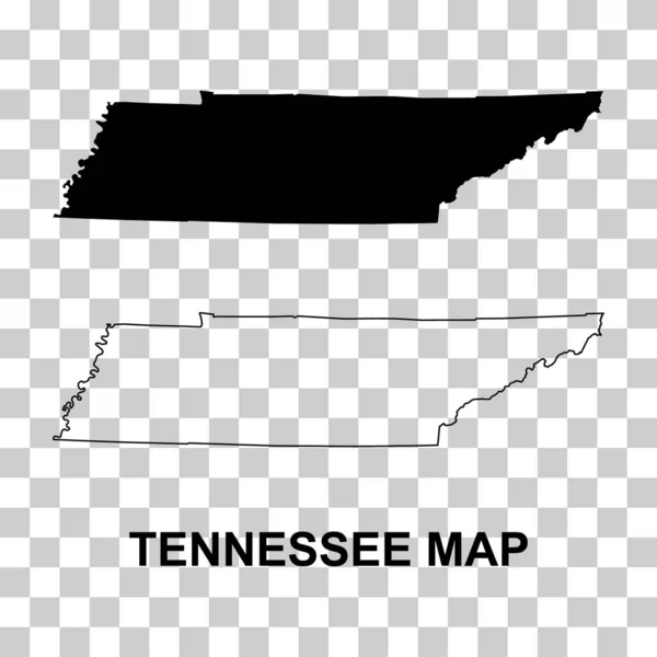 Set Tennessee Map Shape United States America Flat Concept Vector — Stok Vektör