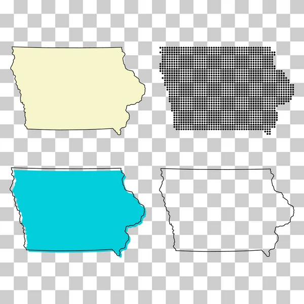アメリカ合衆国 アイオワ州の地図です フラットコンセプトアイコンベクターイラスト — ストックベクタ