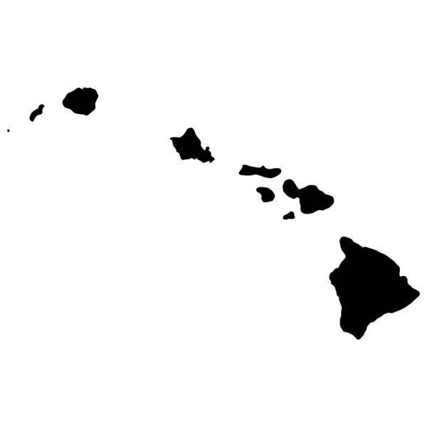 Hawaii Forma Mapa Estados Unidos América Icono Concepto Plano Símbolo — Archivo Imágenes Vectoriales