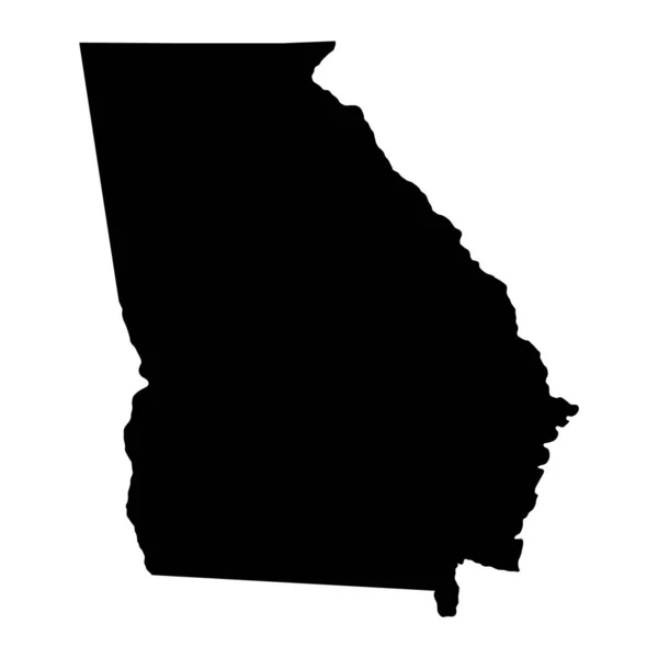 格鲁吉亚的地图形状 美国的统一国家 平面概念图标符号矢量插图 — 图库矢量图片