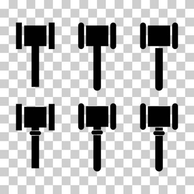 Yargıç çekiç simgesi, açık artırma sembolü, vektör illüstrasyon düğmesi. .