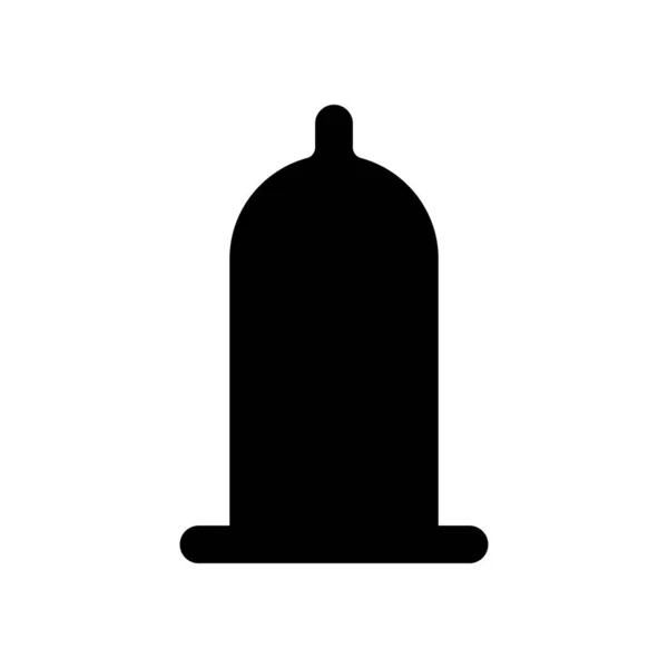 Icône Préservatif Symbole Caoutchouc Protection Santé Illustration Vectorielle Conception Signe — Image vectorielle