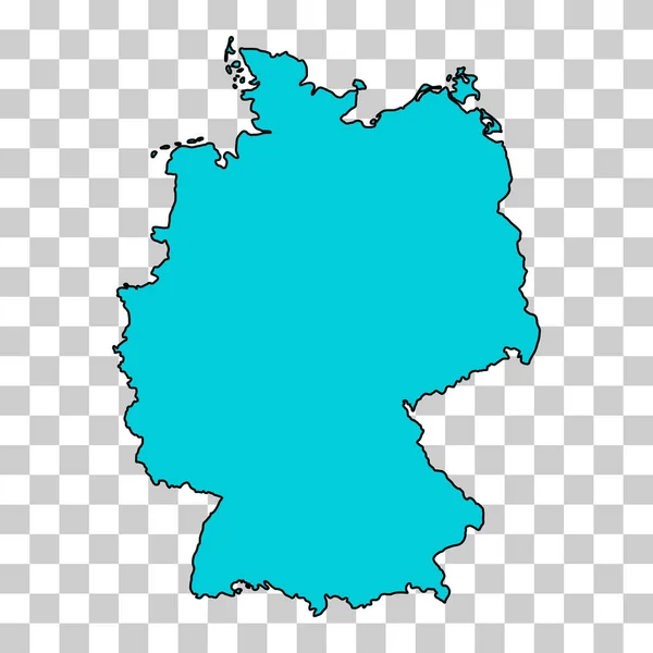 德国地图图标 地理空白概念 孤立的图形背景图解 — 图库矢量图片