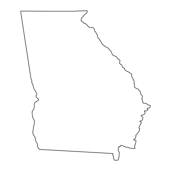 Georgia Map Shape United States America Flat Concept Icon Symbol — Stock Vector