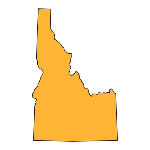 Kształt Mapy Idaho Stany Zjednoczone Ameryki Płaskie Pojęcie Ikona Symbol — Wektor stockowy
