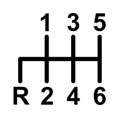 Araç manuel kaydırma simgesi, araç vites teknolojisi vektör illüstrasyon ekipmanları .