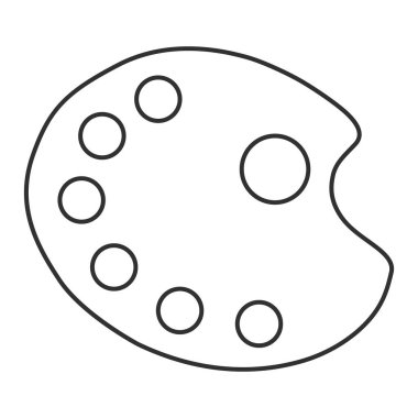 Renkli düz sanat aracı paleti, sanatçı web tasarımı grafik çizimi illüstrasyonu .