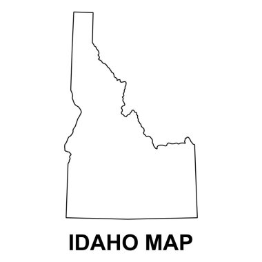 Idaho haritası şekli, Amerika Birleşik Devletleri. Düz konsept simge vektör çizimi .