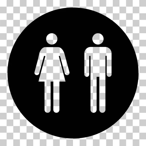 Restroom Γυναίκες Και Άνδρες Σύμβολο Επίπεδη Web Button Τουαλέτα Διάνυσμα — Διανυσματικό Αρχείο