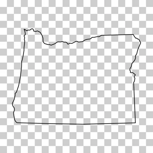 俄勒冈州的地图形状 美国的联合州 平面概念图标符号矢量插图 — 图库矢量图片