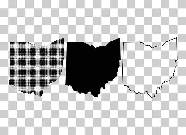 Карта Огайо Єднані Штати Америки Flat Концепція Векторна Ілюстрація — стоковий вектор