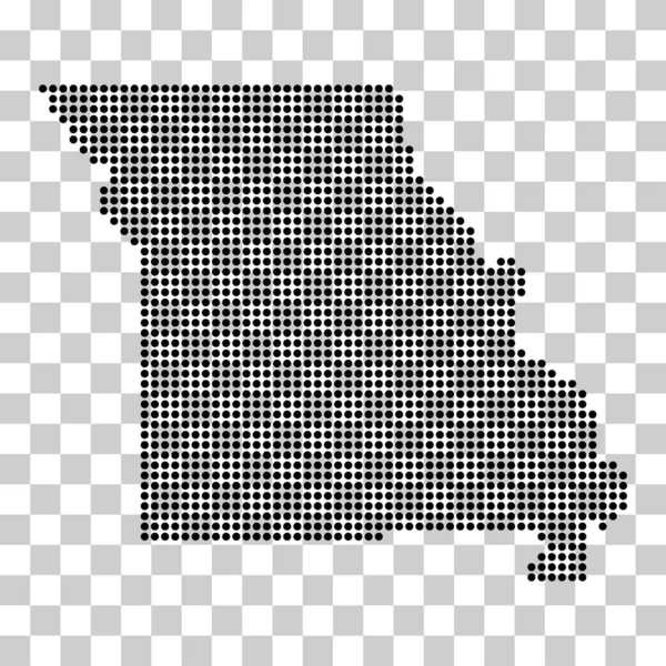 Forma Della Mappa Del Missouri Stati Uniti America Concetto Piatto — Vettoriale Stock
