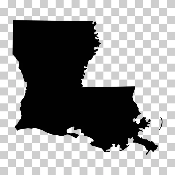 Bentuk Peta Louisiana Amerika Serikat Ilustrasi Vektor Simbol Konsep Datar - Stok Vektor