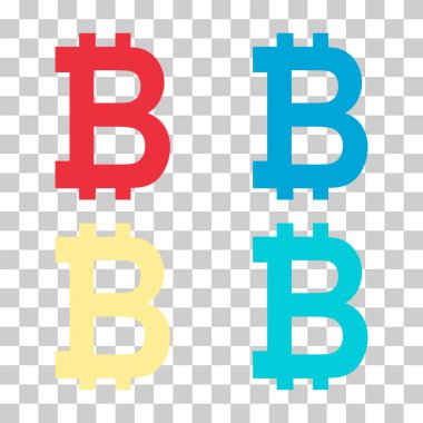 Bitcoin web para seti, internet elektronik kripto tasarım sembolü, dijital ödeme vektör çizimi .