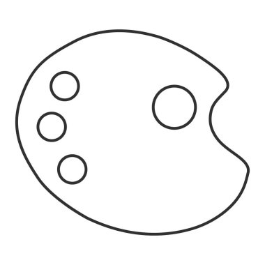 Renkli düz sanat aracı paleti, sanatçı web tasarımı grafik çizimi illüstrasyonu .