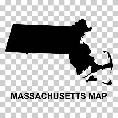 Massachusetts haritası şekli, Amerika Birleşik Devletleri. Düz konsept simge vektör çizimi .