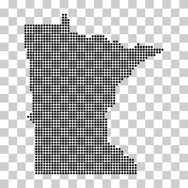 Minnesota Map Shape United States America Flat Concept Icon Symbol — Vettoriale Stock