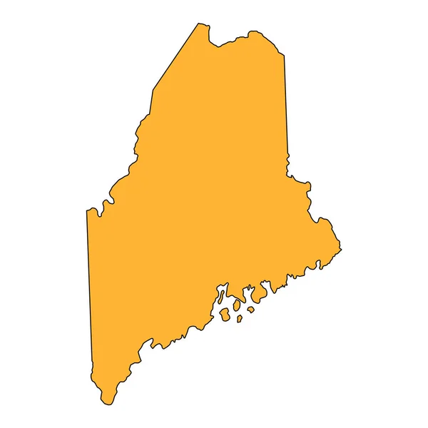 Maine Forma Mapa Estados Unidos América Ilustração Vetorial Símbolo Ícone —  Vetores de Stock