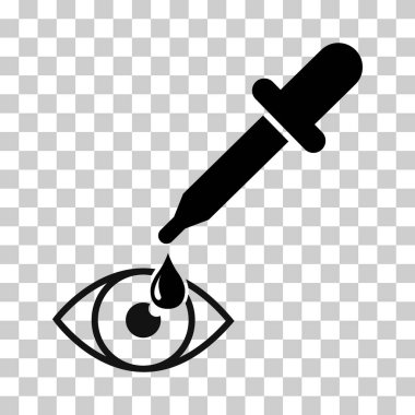 Damlatan sıvı simgesi, ilaç sağlığı aracı web sembolü, test sıvısı tasarım vektörü illüstrasyonu .