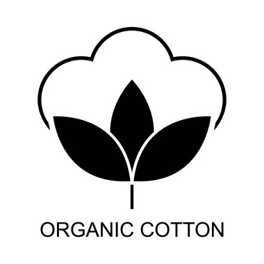 Cotton organic icon, clothing symbol natural symbol, web graphic vector illustration .