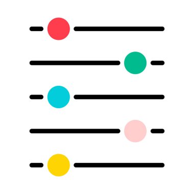 Ses karıştırıcı kontrol simgesi, filtre ses sembolü düğmesi, işaret işareti illüstrasyonunu değiştir .