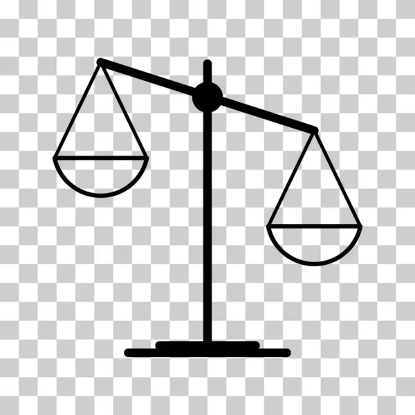 Scale Equal Icon Lawyer Crime Web Sign Protection Balance Isolated — Stock Vector