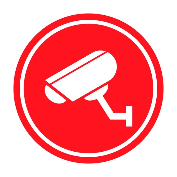 Ikona Kamery Telewizji Przemysłowej Alarm Ochrony Wideo Cctv Ilustracja Wektorowa — Wektor stockowy