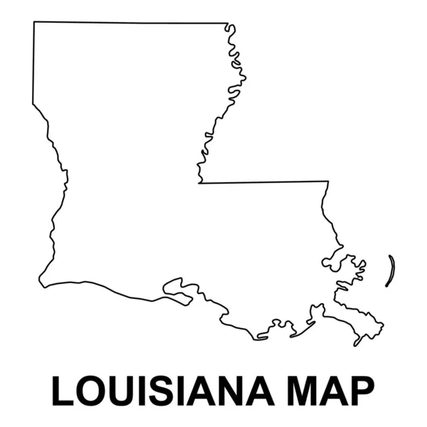 Louisiana Forma Hartă Statele Unite Ale Americii Conceptul Plat Simbol — Vector de stoc
