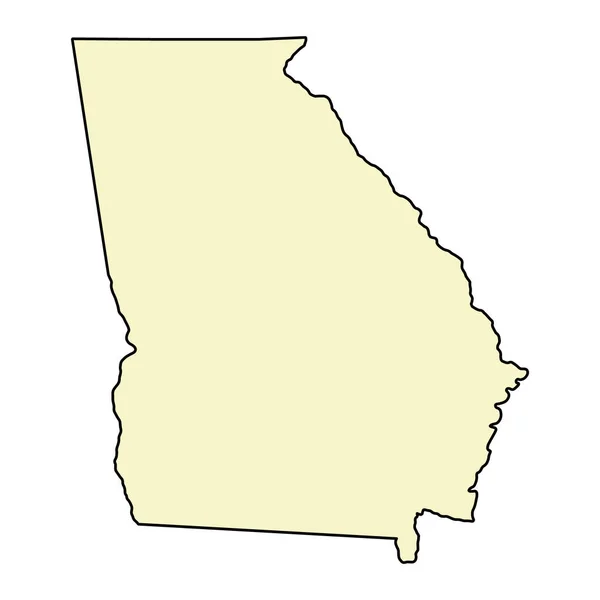 Georgia Map Shape États Unis Amérique Concept Plat Icône Symbole — Image vectorielle