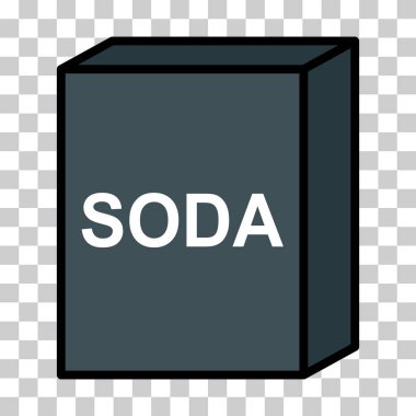 Baking soda ingredient icon, cook food design symbol, bakery product vector illustration .