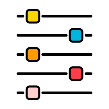 Ses karıştırıcı kontrol simgesi, filtre ses sembolü düğmesi, işaret işareti illüstrasyonunu değiştir .