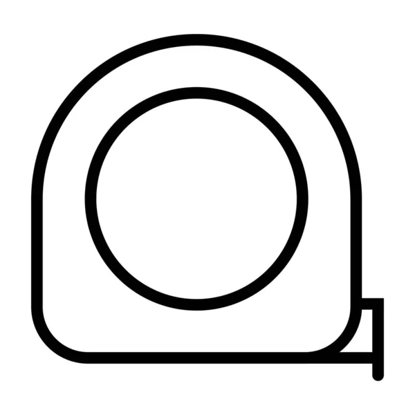 Піктограма Вимірювальної Стрічки Символ Розробки Концепції Інструменту Пласка Ілюстрація Інструменту — стоковий вектор