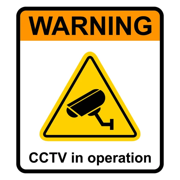 闭路电视摄像头图标 闭路电视视频保护警报 矢量图解 — 图库矢量图片