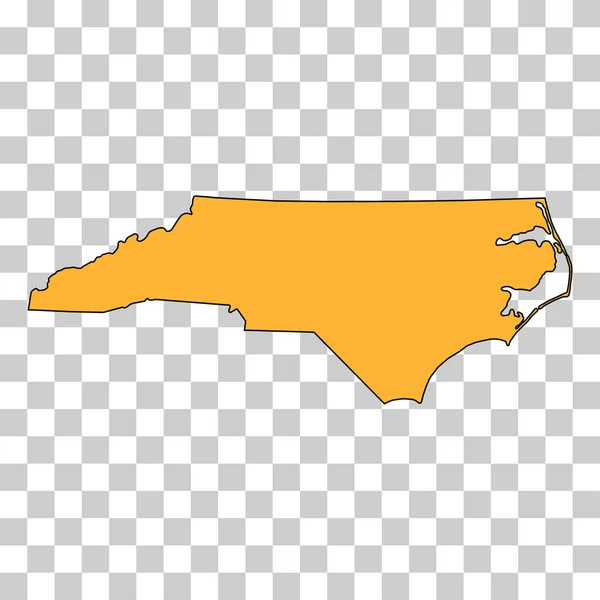 North Carolina Kartenform Vereinigte Staaten Von Amerika Flaches Konzept Symbol — Stockvektor