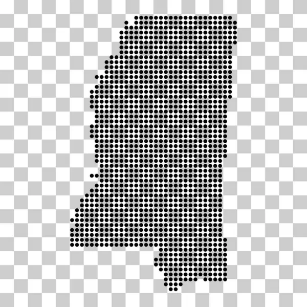 Mississippi Forma Mapa Estados Unidos América Icono Concepto Plano Símbolo — Vector de stock