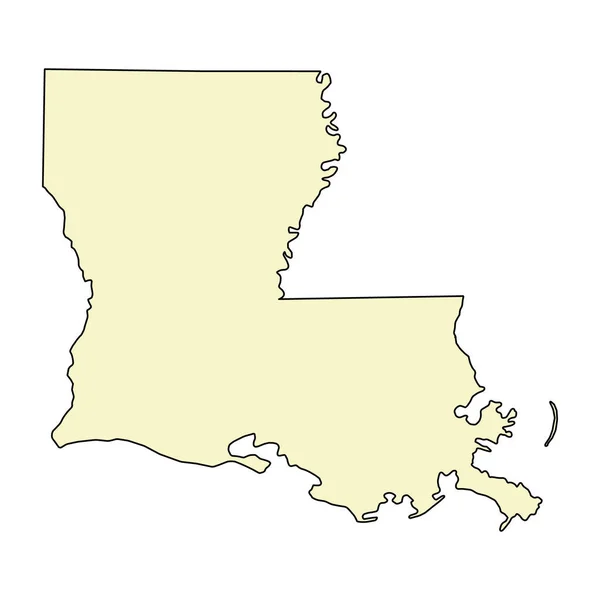 Kształt Mapy Luizjany Stany Zjednoczone Ameryki Płaskie Pojęcie Ikona Symbol — Wektor stockowy