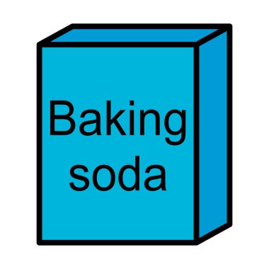 Baking soda ingredient icon, cook food design symbol, bakery product vector illustration .