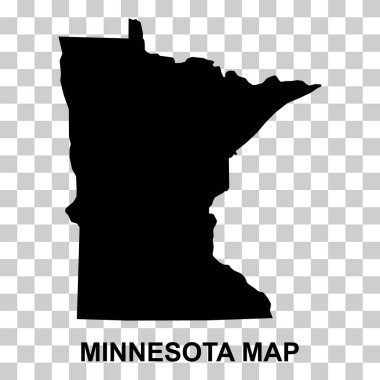 Minnesota map shape, united states of america. Flat concept icon symbol vector illustration .