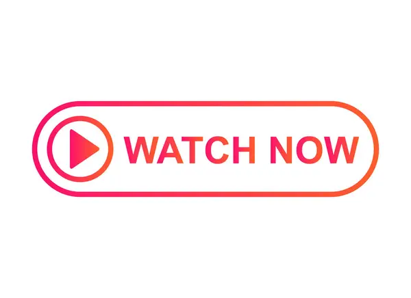 Watch Now Icon Website Online Button Player Symbol Play Video — Vector de stock
