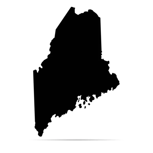 Maine Forma Mapa Estados Unidos América Icono Concepto Plano Símbolo — Archivo Imágenes Vectoriales